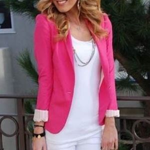 Zara fuschia pink fitted blazer